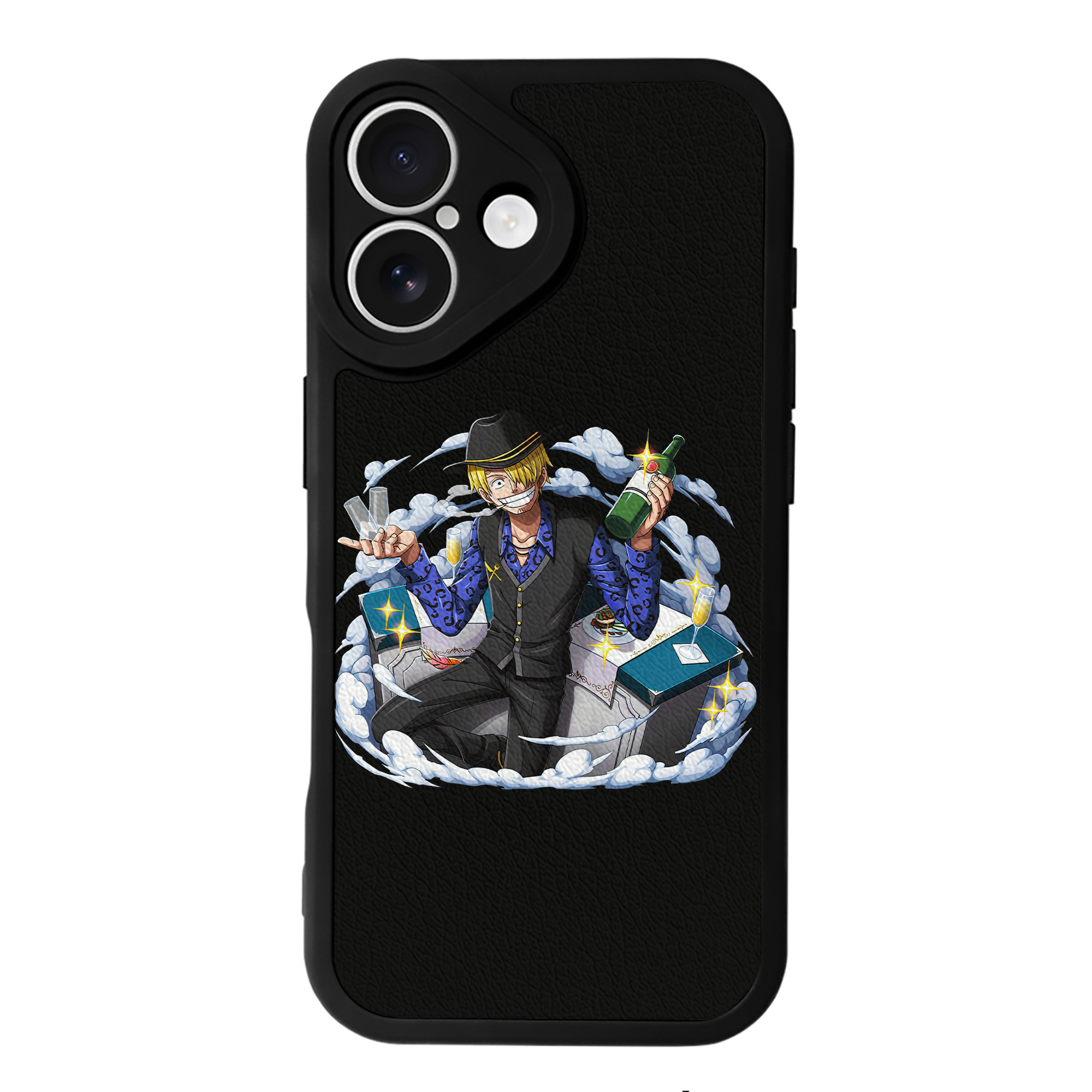 （画像用） ワンピース サンジ ONE PIECE Sanji 【iPhone 16シリーズ対応】シリコンスマホケース（レザー調） 材質：シリコン